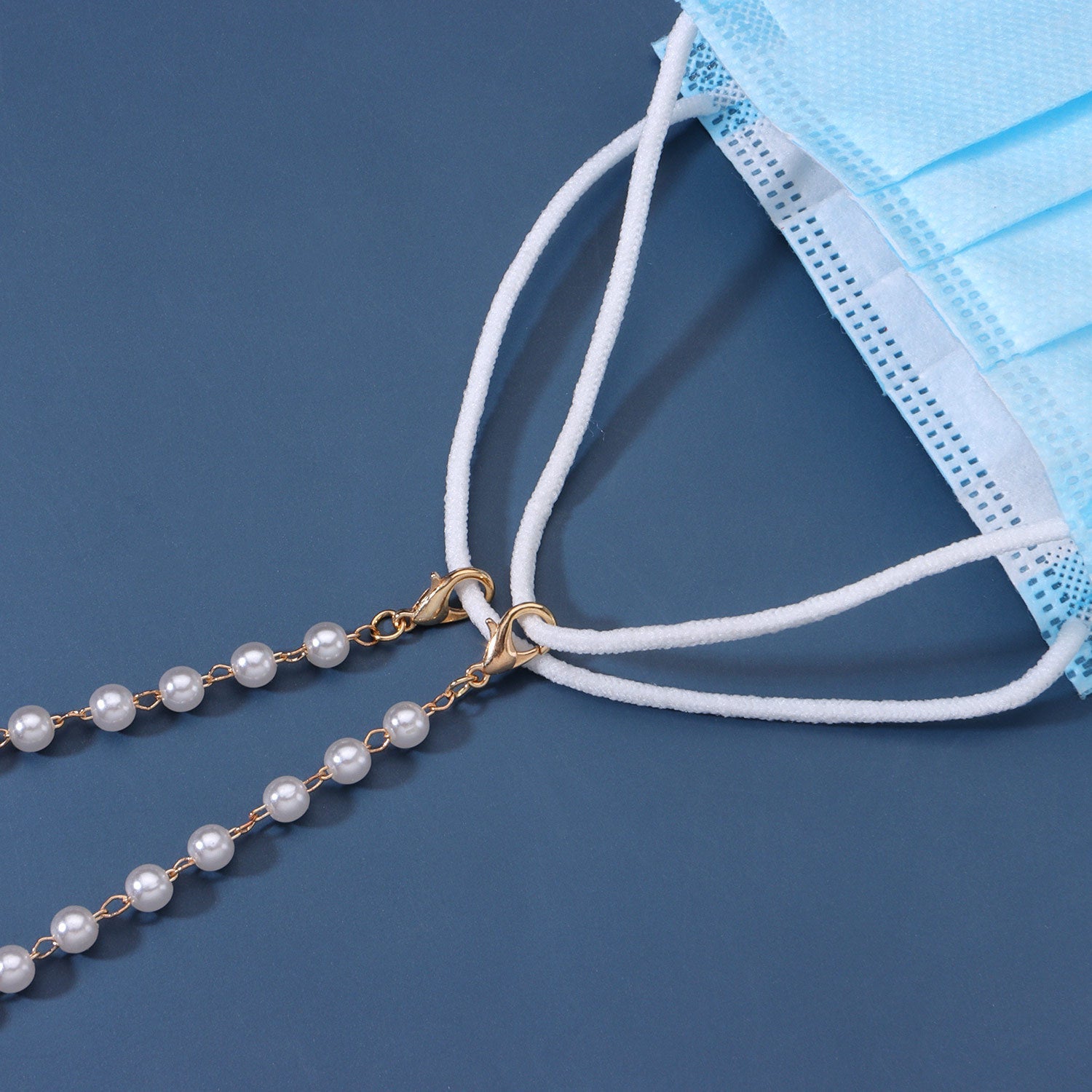 White Pearl Metal Gold Sunglasses Chain | Body Jewelry | Wiccan Center
