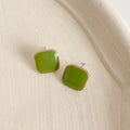 Green Square Earrings | Earring | Wiccan Center