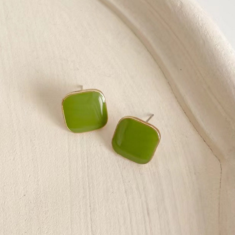 Green Square Earrings | Earring | Wiccan Center