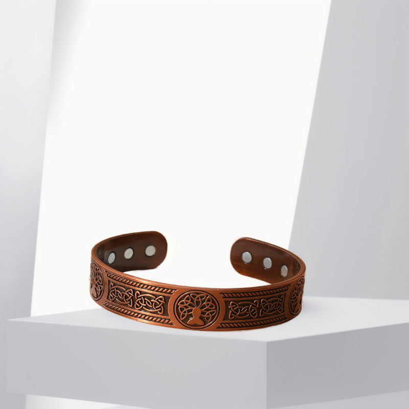 Atmospheric Lucky Tree Magnet Red Copper Health Care Bracelet