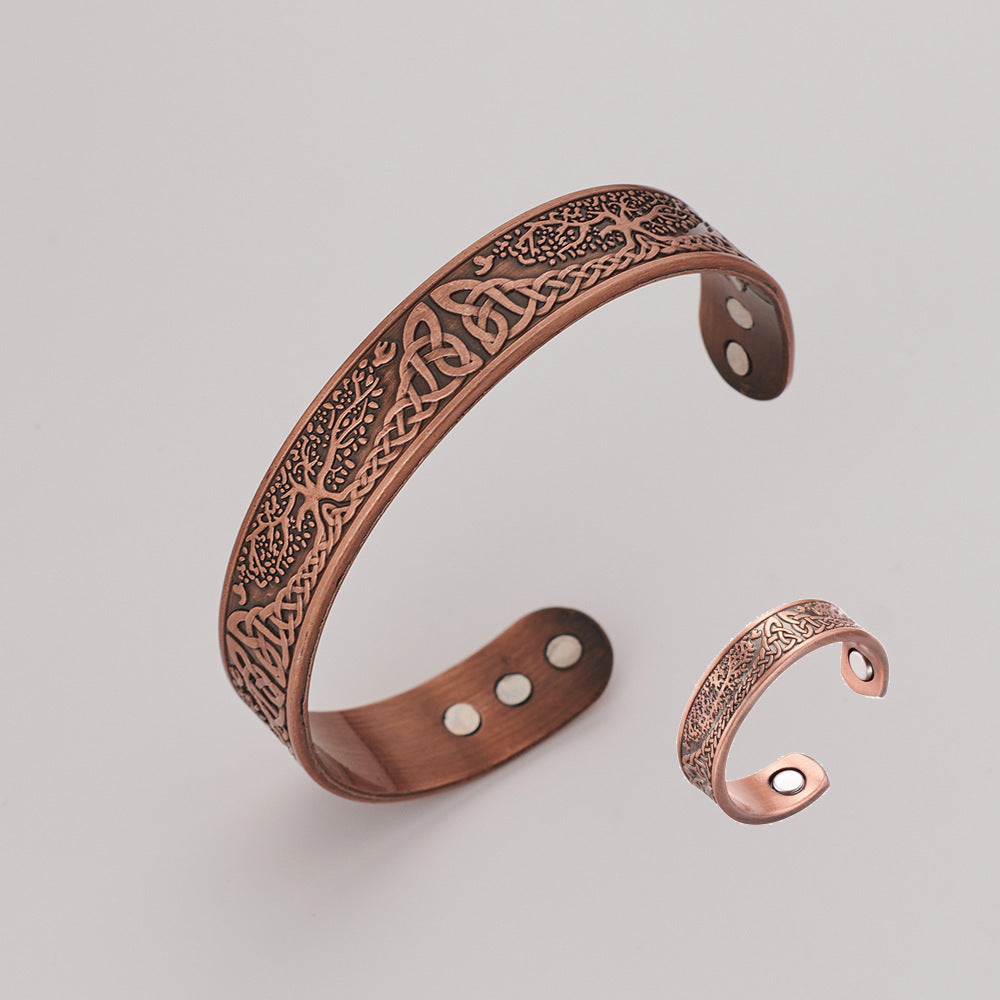 Atmospheric Lucky Tree Magnet Red Copper Health Care Bracelet | Bracelet | Wiccan Center