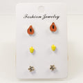 Cartoon fruit stud earrings set | Earring | Wiccan Center
