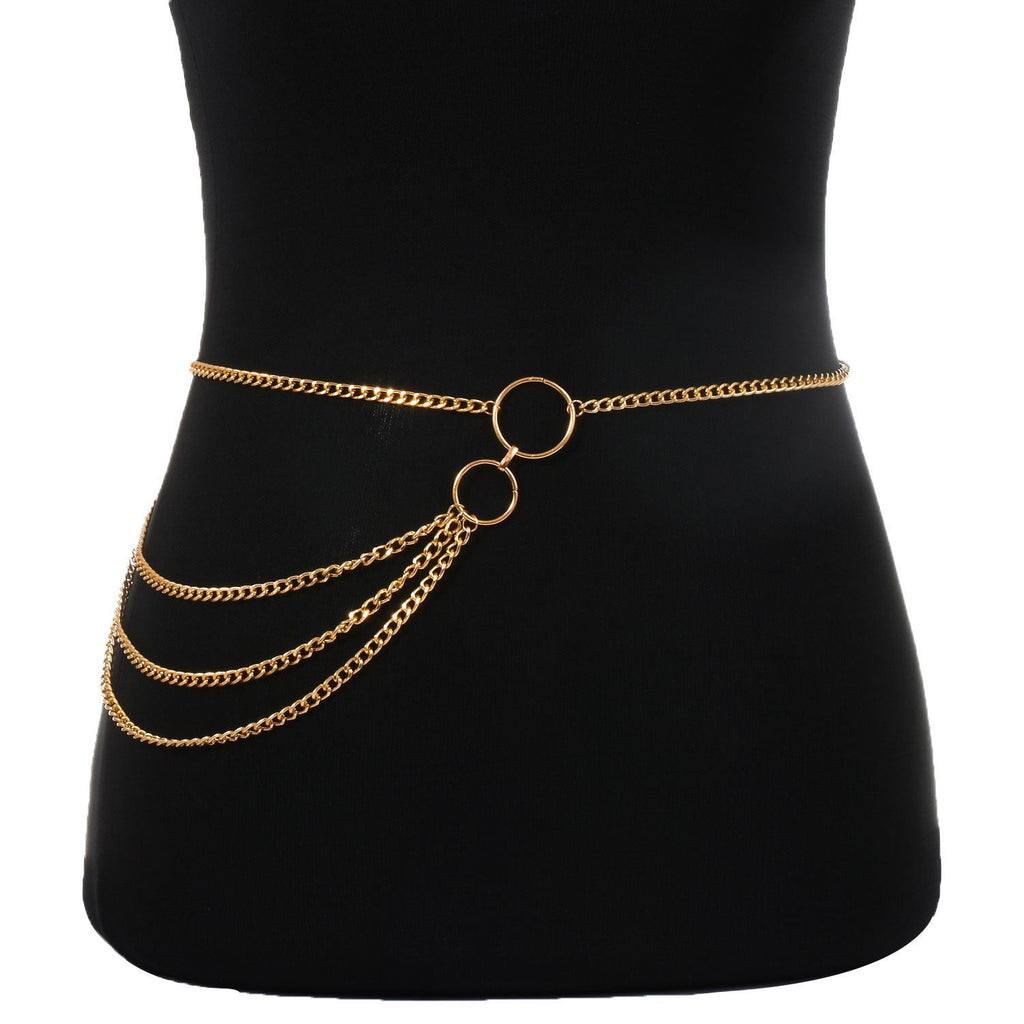 Elegant Multilayer Gold Chain Waist Belt | Body Jewelry | Wiccan Center