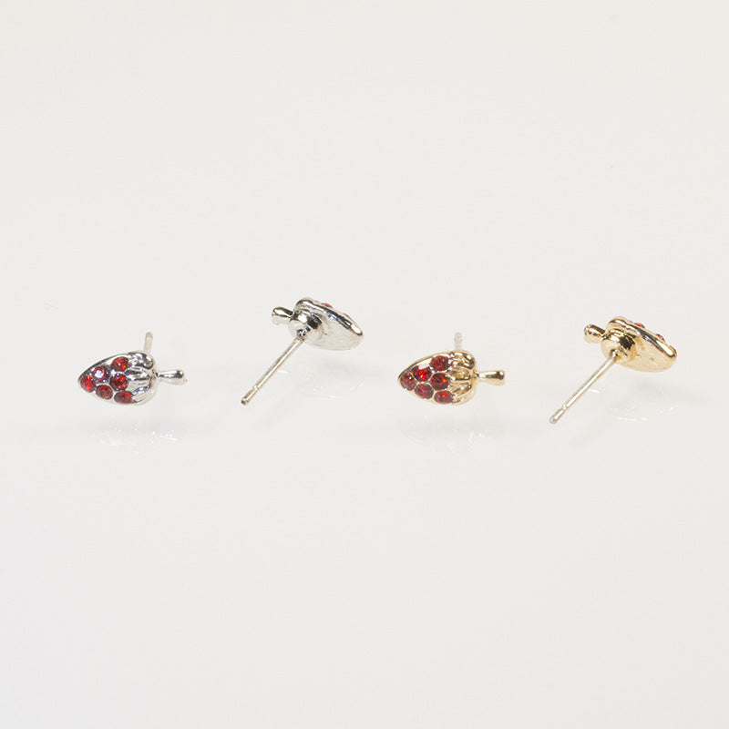 Bird Strawberry Stud Earrings Set | Earring | Wiccan Center