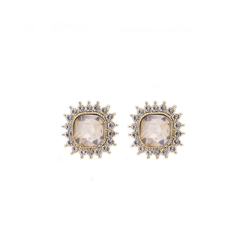 Geometric Square Rhinestone Earring | Earring | Wiccan Center