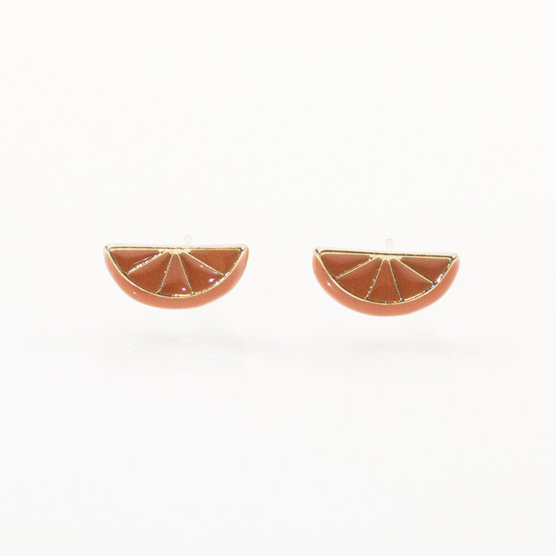 Enamel Orange Stud Earring | Earring | Wiccan Center