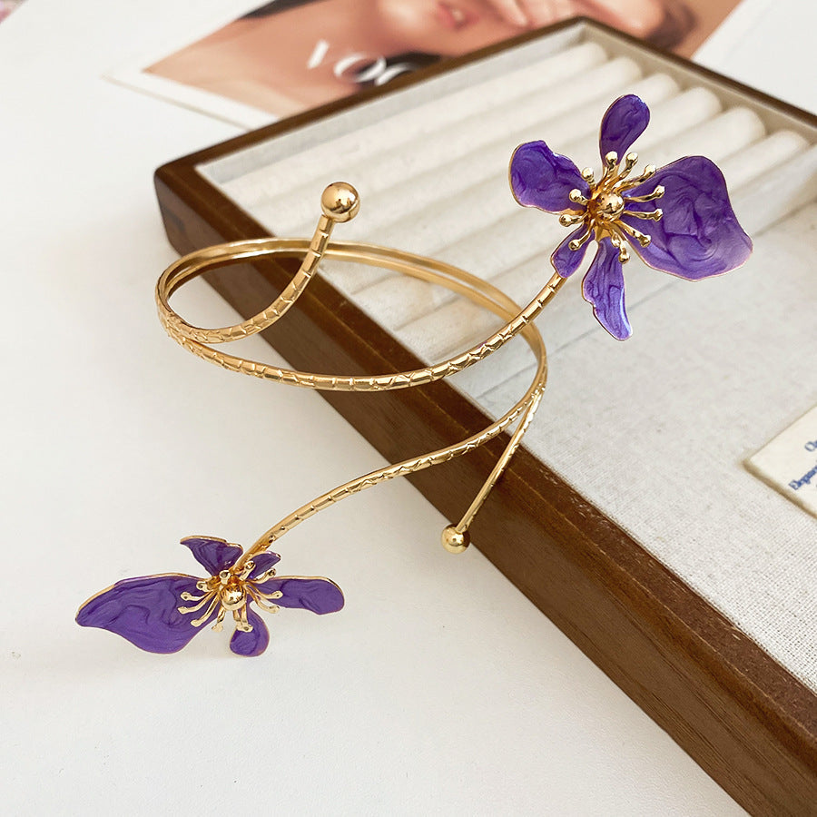 Retro Glaze Flowers Open Armband Color Design Bracelet | Bracelet | Wiccan Center