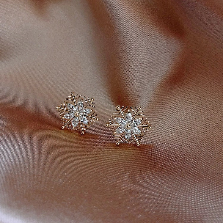 Snowflake Rhinestone Stud Earring | Earring | Wiccan Center