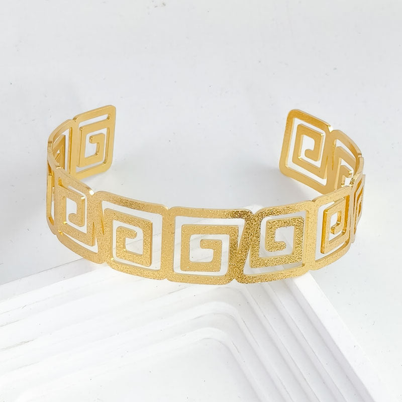 Fashion Trendy Cool Adjustable Armband Texture Exaggerated Opening Bracelets