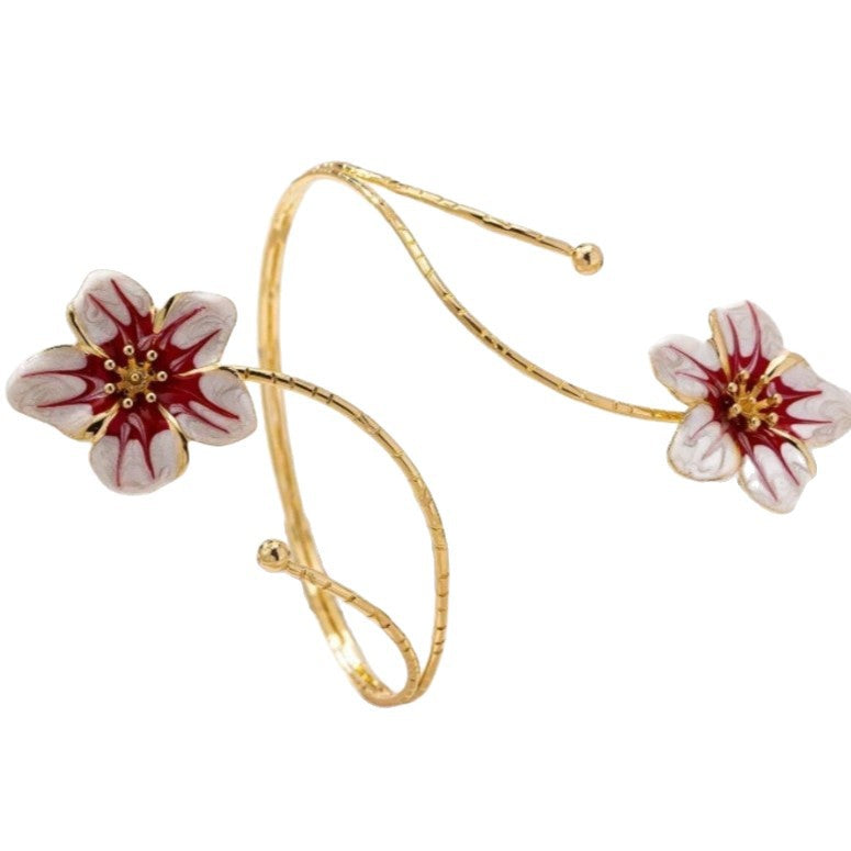Glaze Flowers Opening Armband Party Dance Bracelets