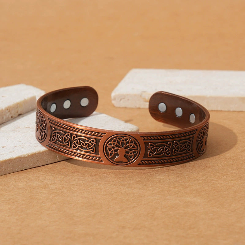 Atmospheric Lucky Tree Magnet Red Copper Health Care Bracelet | Bracelet | Wiccan Center