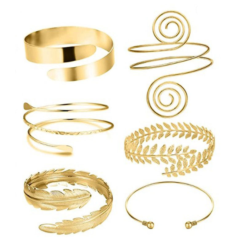 Geometric Metal Armband Exaggerated Personalized Leaf Bracelet
