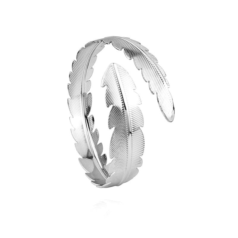 Geometric Metal Armband Exaggerated Personalized Leaf Bracelet