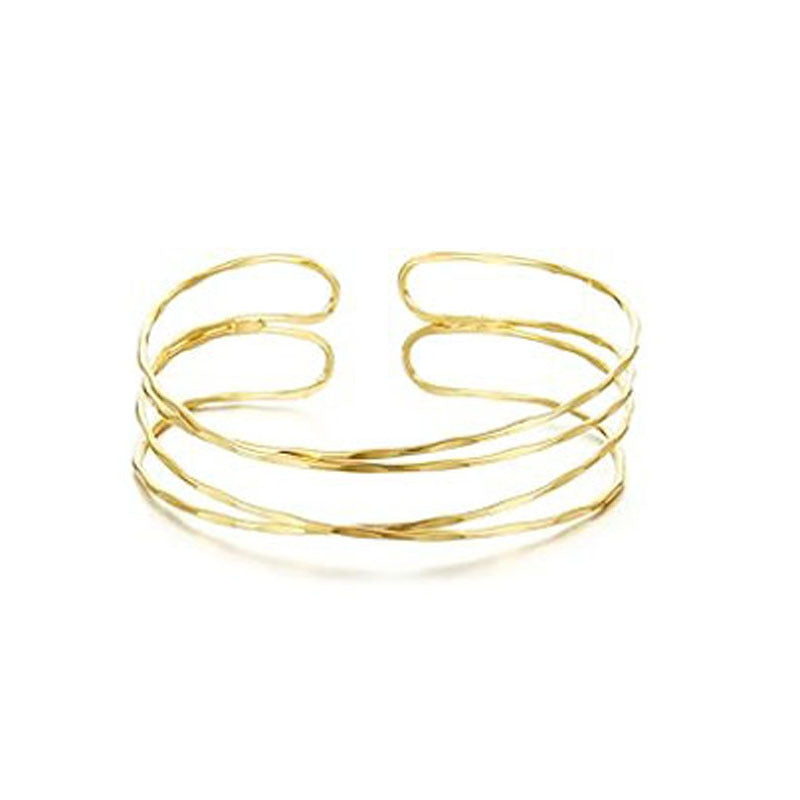 Women's Open Armband Gold Sier Personality Flattening Bracelet | Bracelet | Wiccan Center