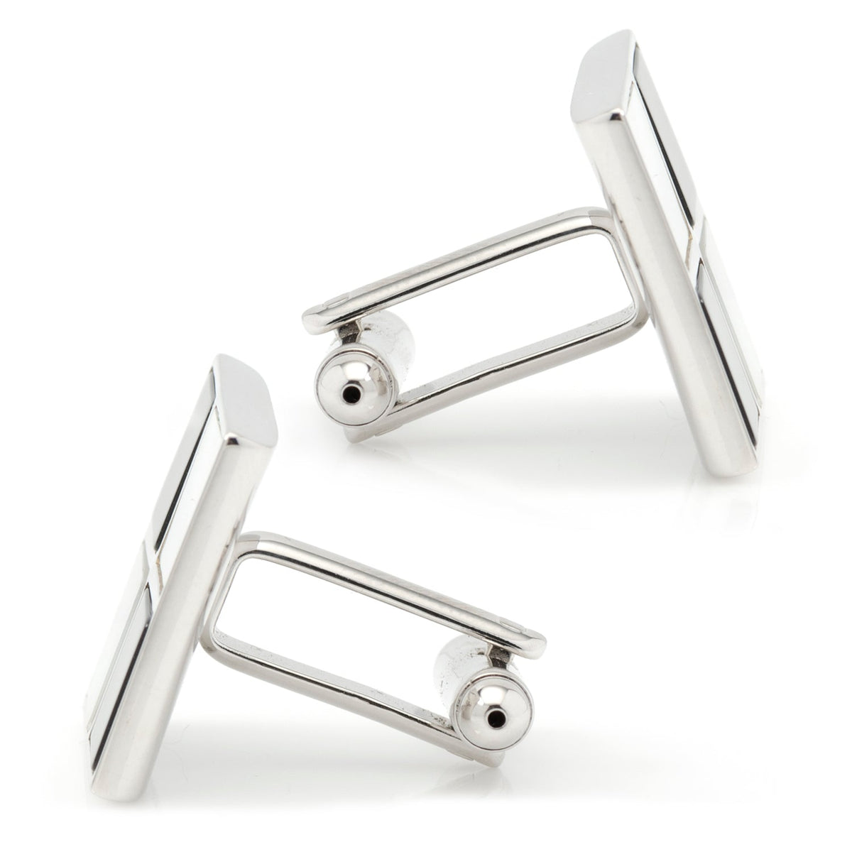 Mother of Pearl and Onyx Check Cufflinks | Cufflinks | Wiccan Center