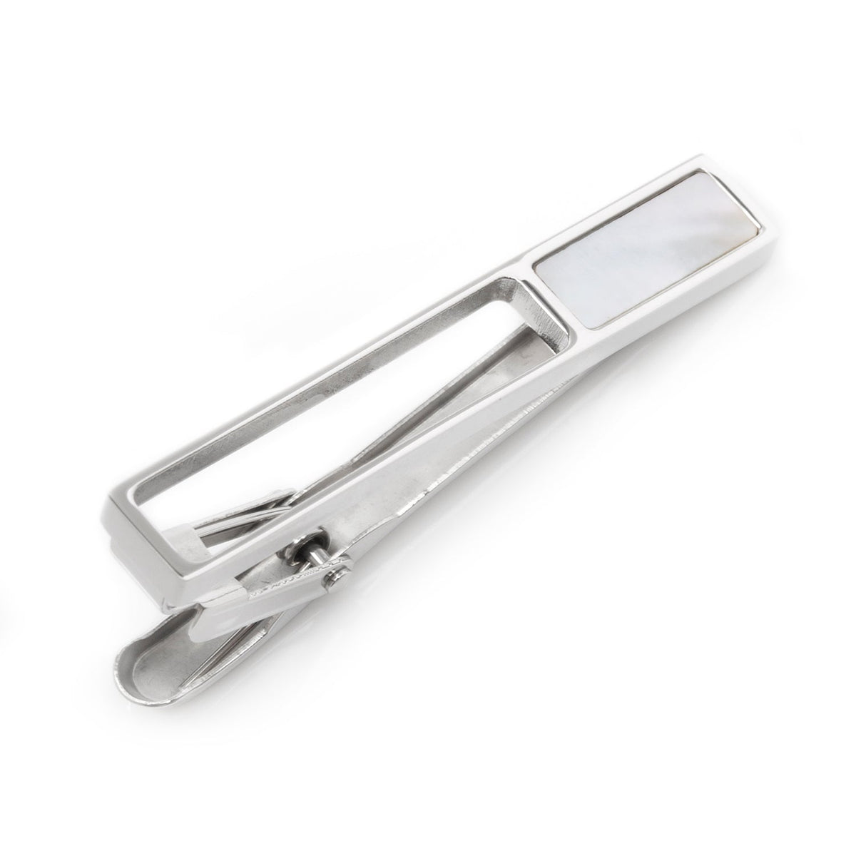 Die Cut Mother of Pearl Stainless Steel Tie Clip | Tie Clip | Wiccan Center