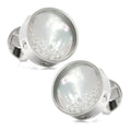 Mother of Pearl Floating Crystals Cufflinks | Cufflinks | Wiccan Center