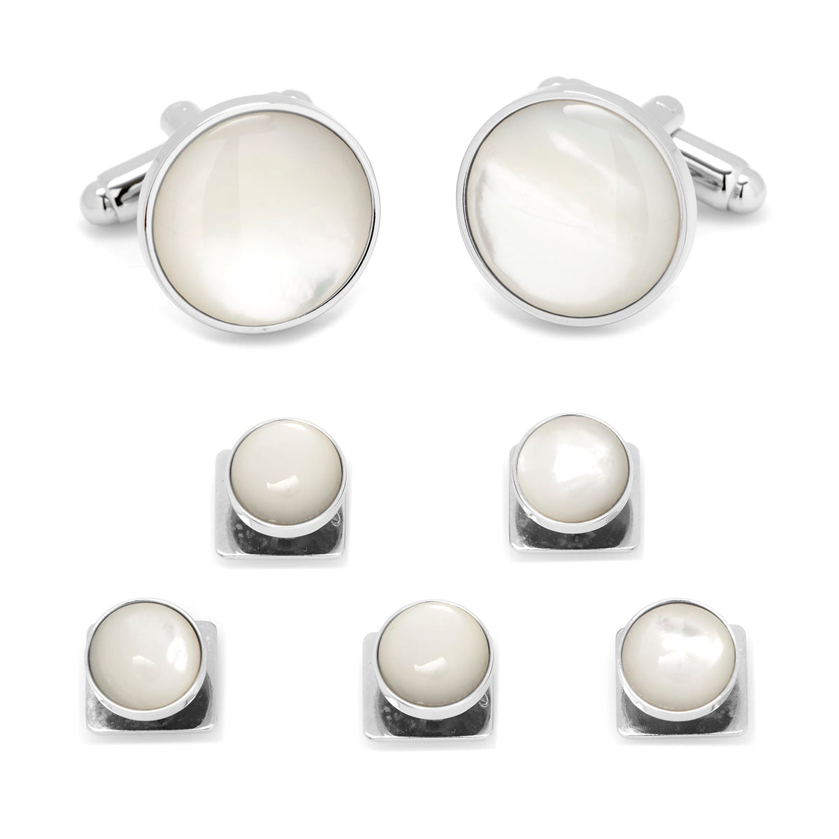 Silver and Mother of Pearl 5-Stud Set | Stud Set | Wiccan Center