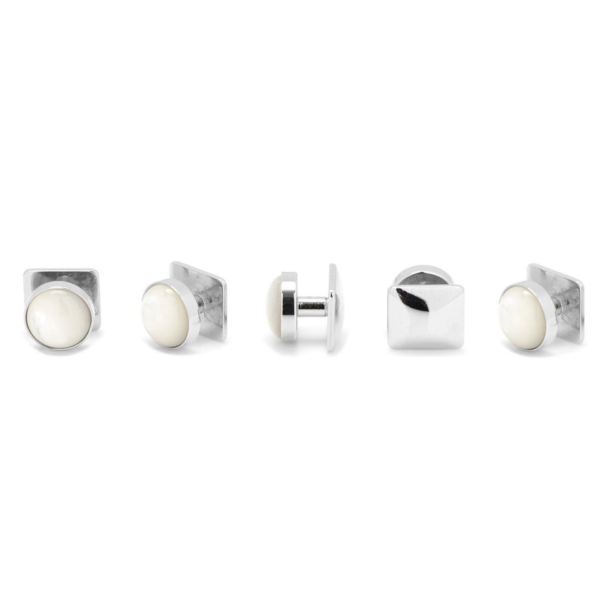 Silver and Mother of Pearl 5-Studs | Studs | Wiccan Center