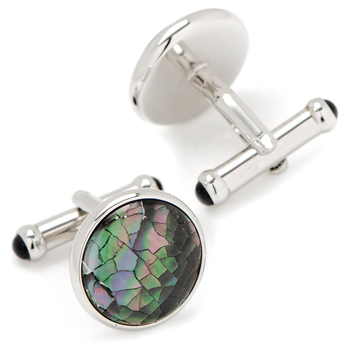 Mosaic Smoke Mother of Pearl Cufflinks | Cufflinks | Wiccan Center