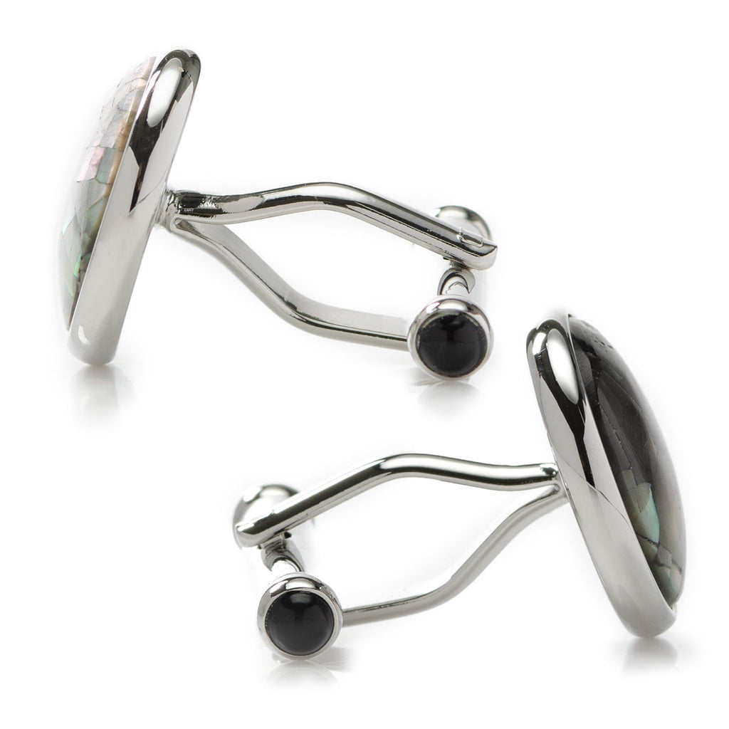 Mosaic Smoke Mother of Pearl Cufflinks | Cufflinks | Wiccan Center