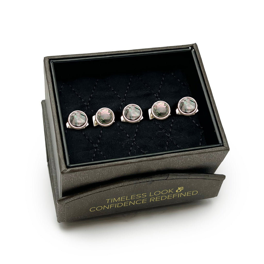Mosaic Smoke Mother of Pearl 5-Studs | Studs | Wiccan Center