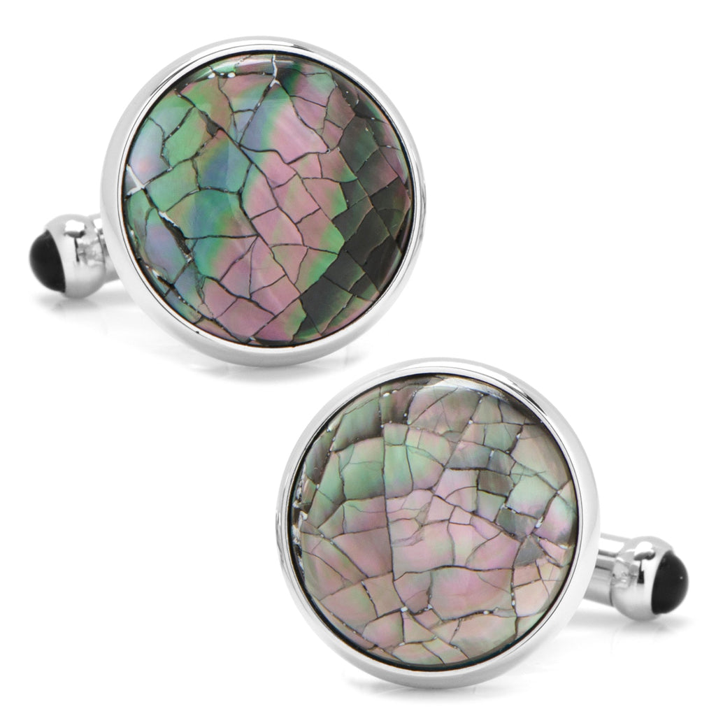 Mosaic Smoke Mother of Pearl Cufflinks | Cufflinks | Wiccan Center