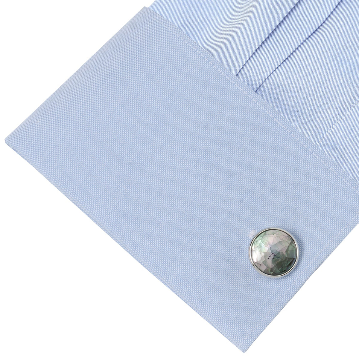 Sterling Mosaic Smoke Mother of Pearl Cufflinks | Cufflinks | Wiccan Center