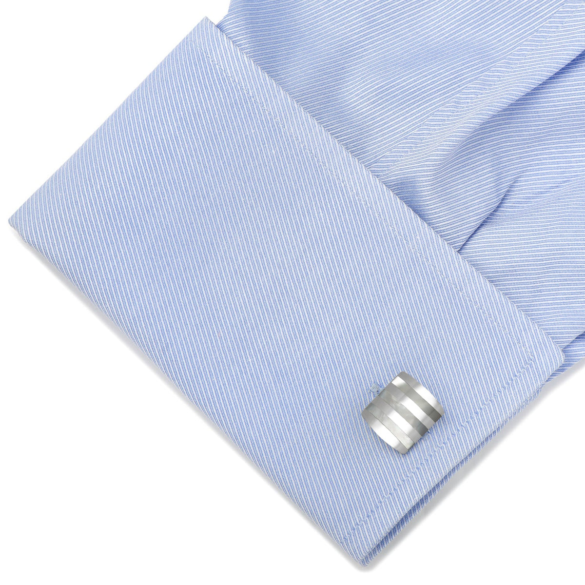 Stainless Steel Striped Mother of Pearl Cufflinks | Cufflinks | Wiccan Center