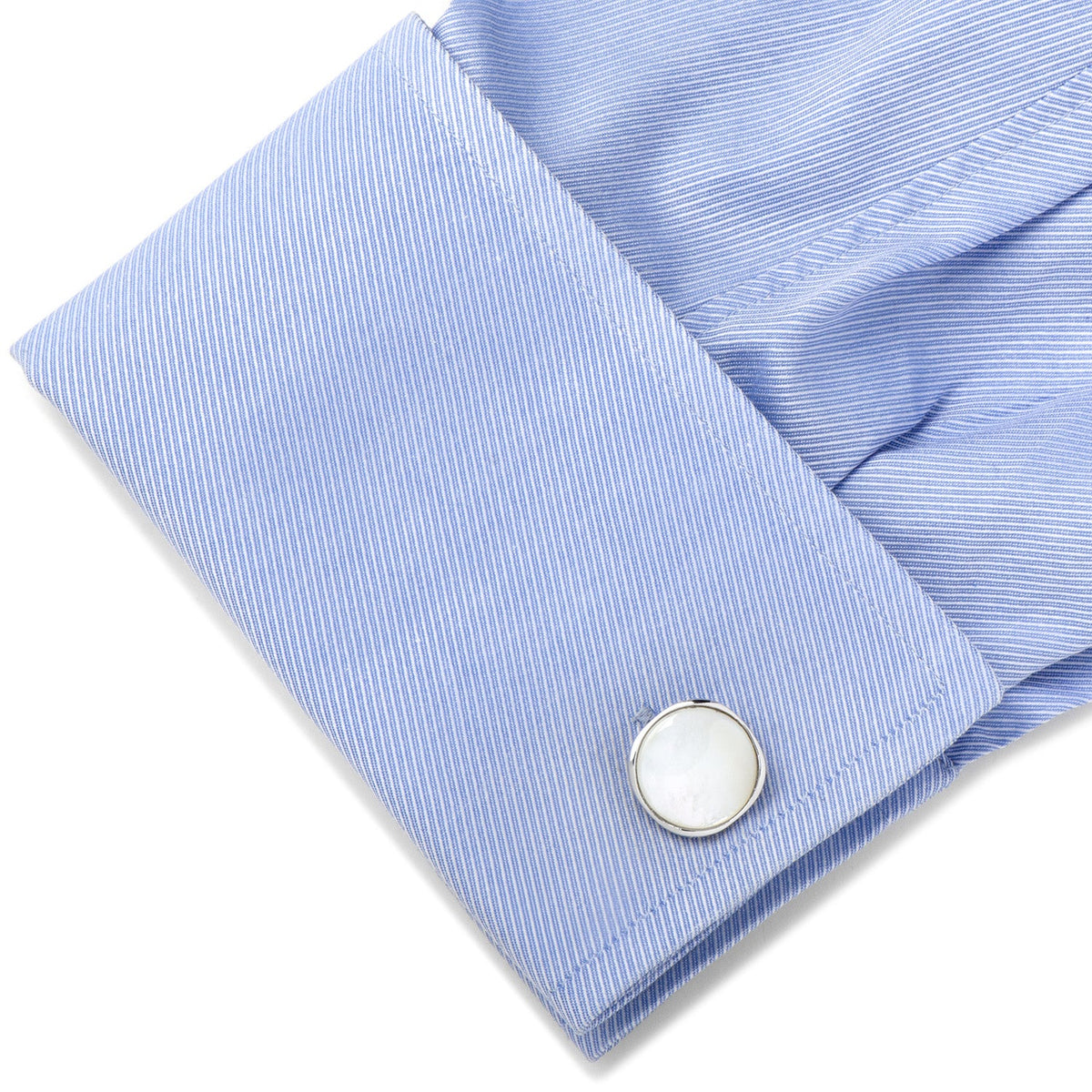 Sterling Silver Classic Formal Mother of Pearl Cufflinks | Cufflinks | Wiccan Center
