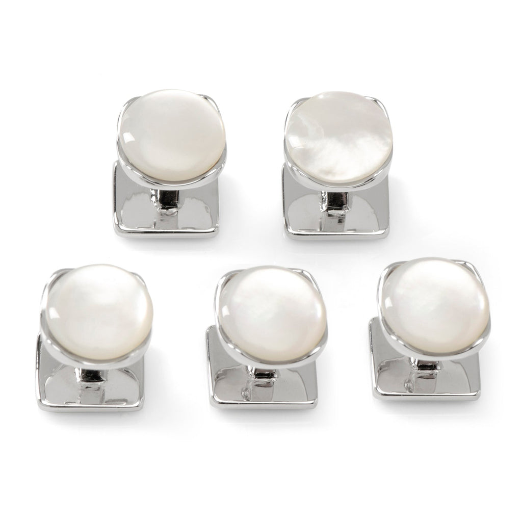 Sterling Silver Classic Formal Mother of Pearl 5-Stud Set | Stud Set | Wiccan Center