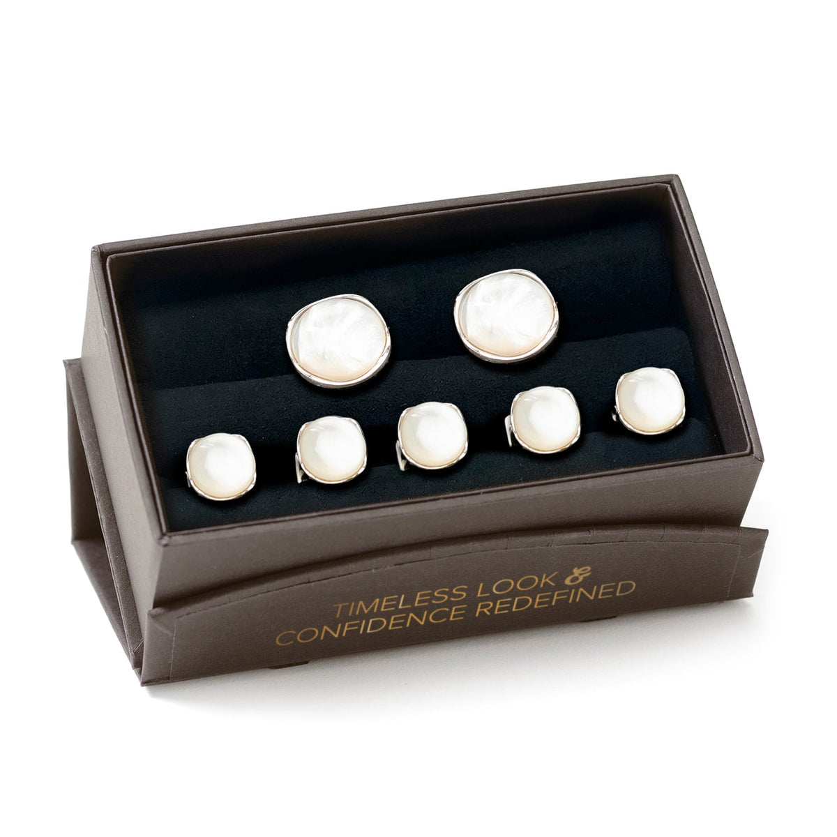 Sterling Silver Classic Formal Mother of Pearl 5-Stud Set | Stud Set | Wiccan Center