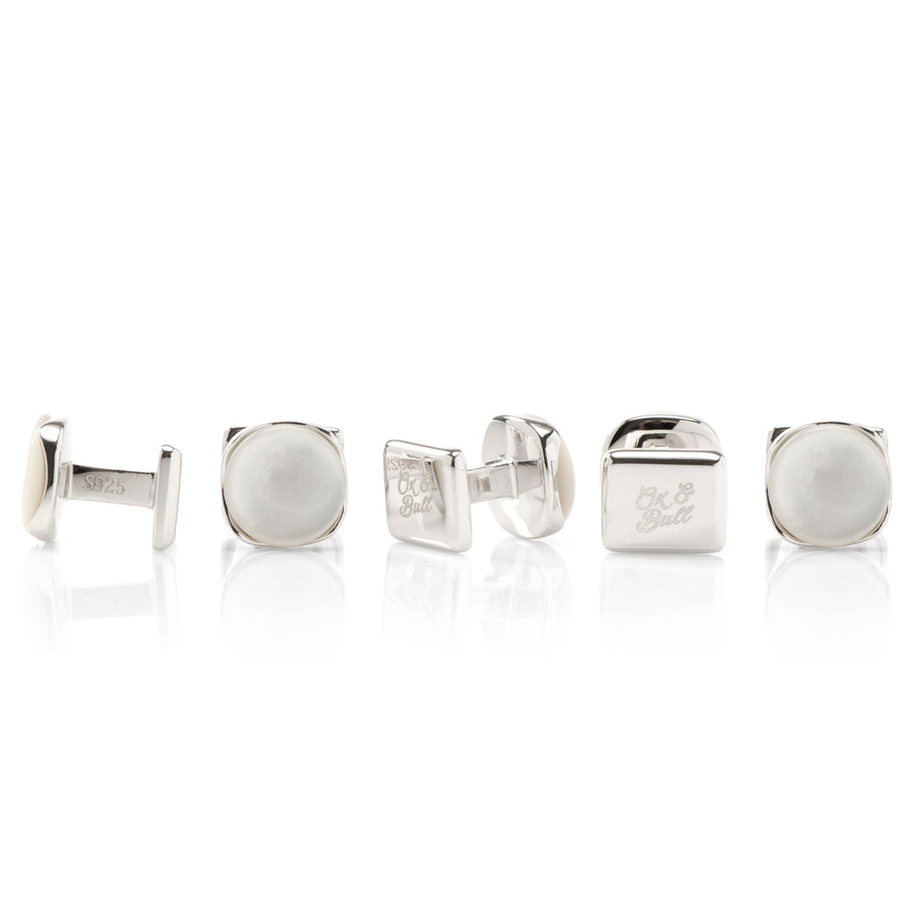 Sterling Silver Classic Formal Mother of Pearl 5-Studs | Studs | Wiccan Center