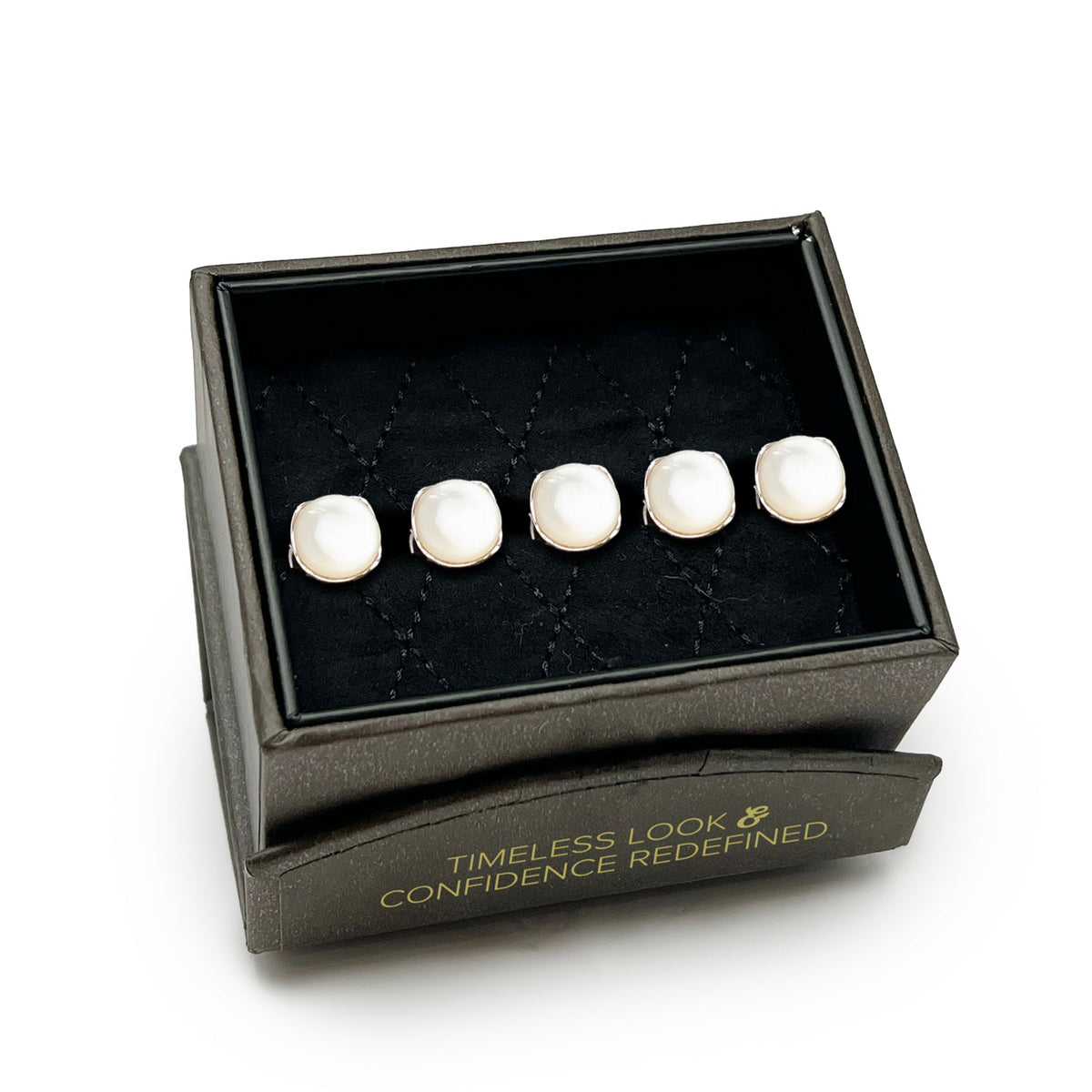 Sterling Silver Classic Formal Mother of Pearl 5-Studs | Studs | Wiccan Center