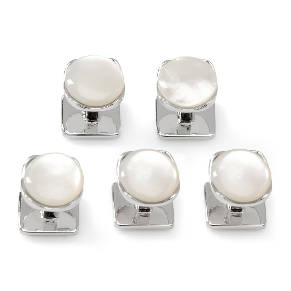 Sterling Silver Classic Formal Mother of Pearl 5-Studs | Studs | Wiccan Center