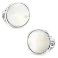 Sterling Silver Classic Formal Mother of Pearl Cufflinks | Cufflinks | Wiccan Center