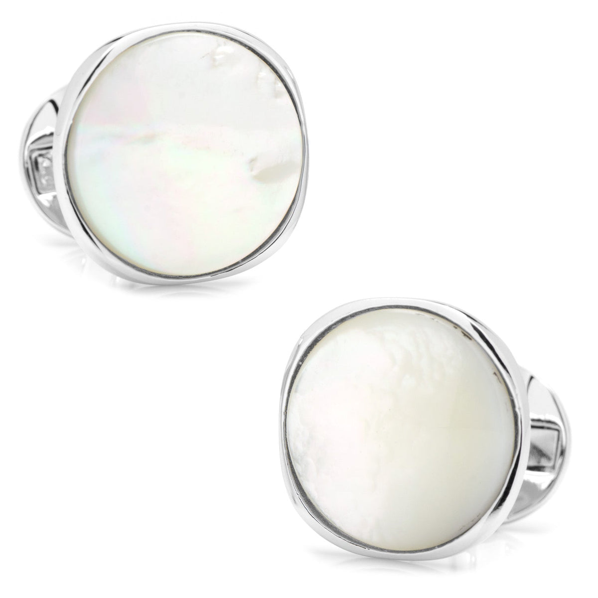 Sterling Silver Classic Formal Mother of Pearl Cufflinks | Cufflinks | Wiccan Center