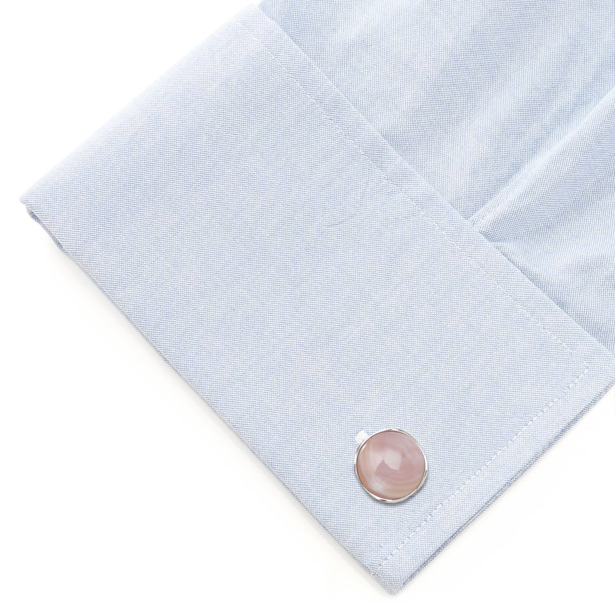 Sterling Silver Classic Formal Pink Mother of Pearl Cufflink | Cufflinks | Wiccan Center