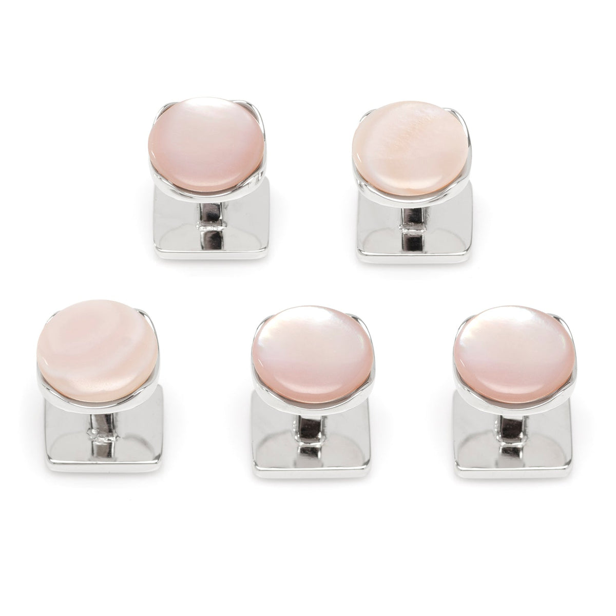Sterling Silver Classic Formal Pink Mother of Pearl 5-Studs | Studs | Wiccan Center