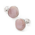 Sterling Silver Classic Formal Pink Mother of Pearl Cufflink | Cufflinks | Wiccan Center