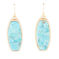 Odyssey Long Blue Turquoise and Golden Statement Earrings | Earrings | Wiccan Center