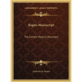 Regius Manuscript: The Earliest Masonic Document - Hardcover | Books | Wiccan Center