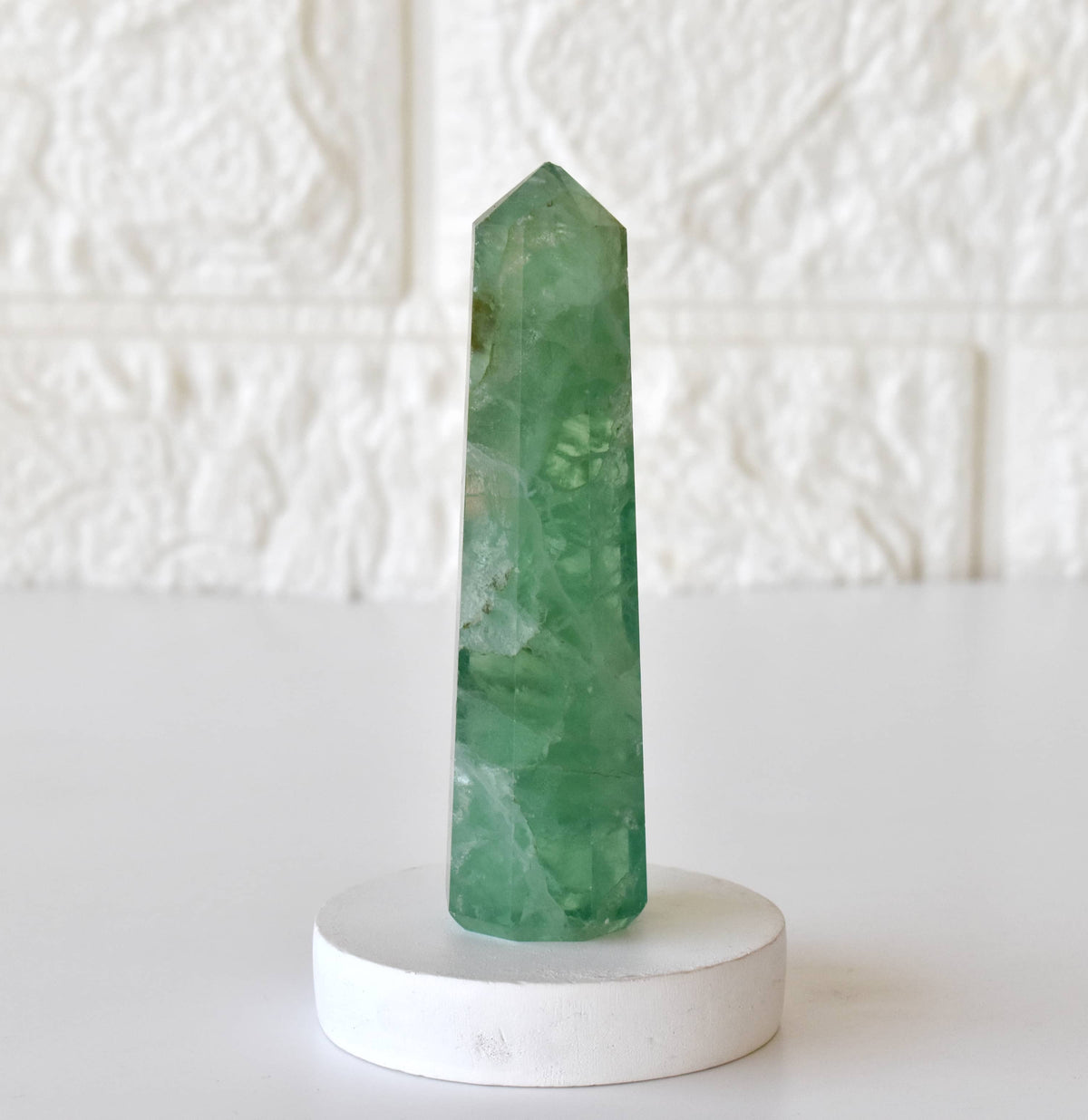 Green Fluorite Tower Point (Spiritual Awakening and Personal Growth) | Obelisks & Pencils | Wiccan Center