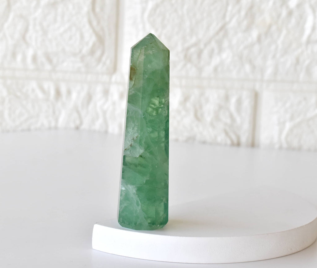 Green Fluorite Tower Point (Spiritual Awakening and Personal Growth) | Obelisks & Pencils | Wiccan Center