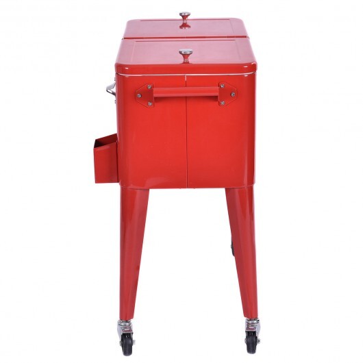 Red Portable Outdoor Patio Cooler Cart | Camping | Wiccan Center