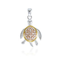 Celtic Trinity Knot Sea Turtle Three Tone Pendant OPD082