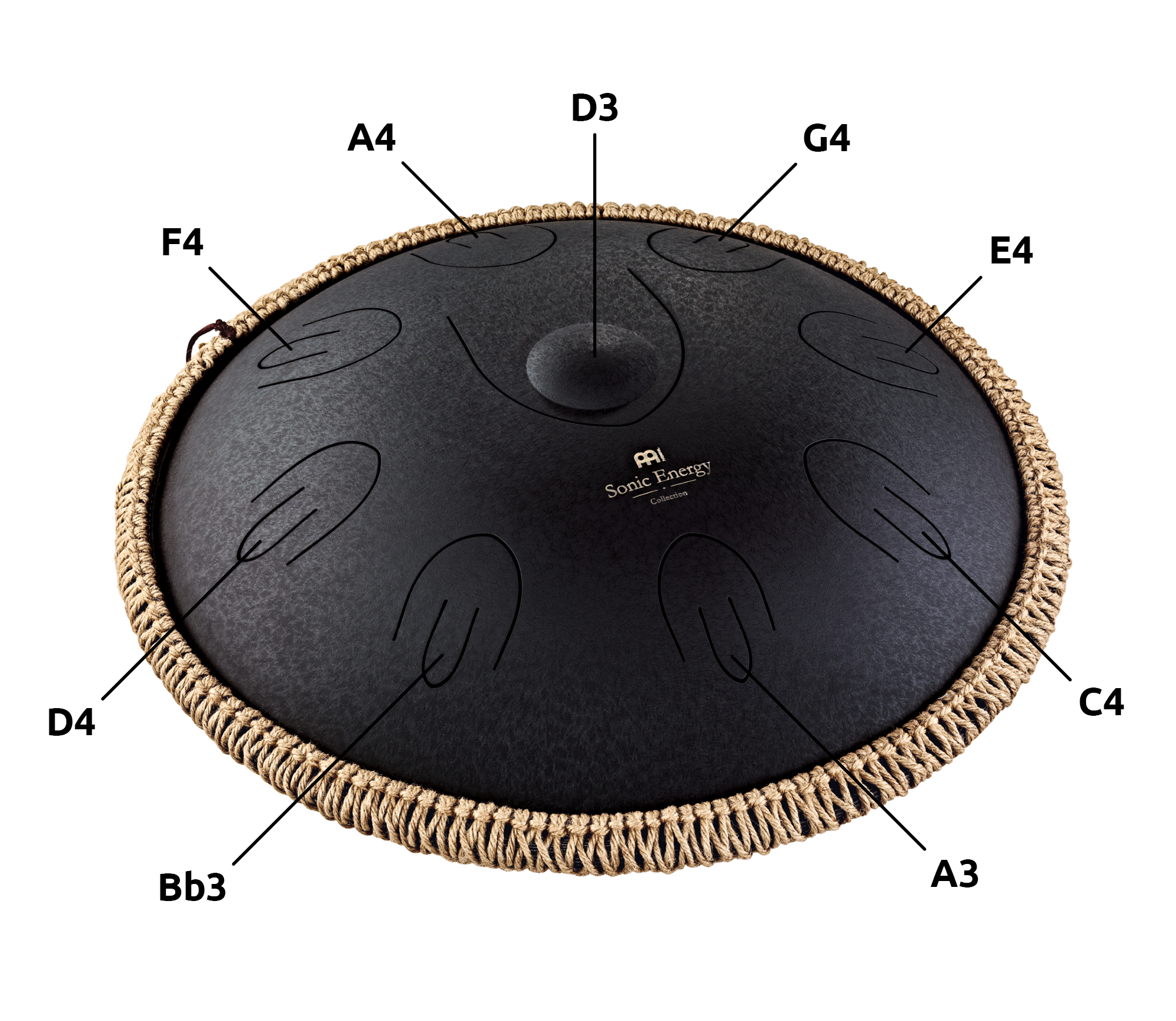 16" Octave Steel Tongue Drum, D Kurd, Black | | Wiccan Center