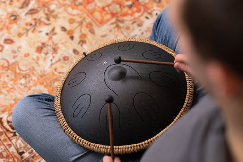 16" Octave Steel Tongue Drum, D Kurd, Black | | Wiccan Center