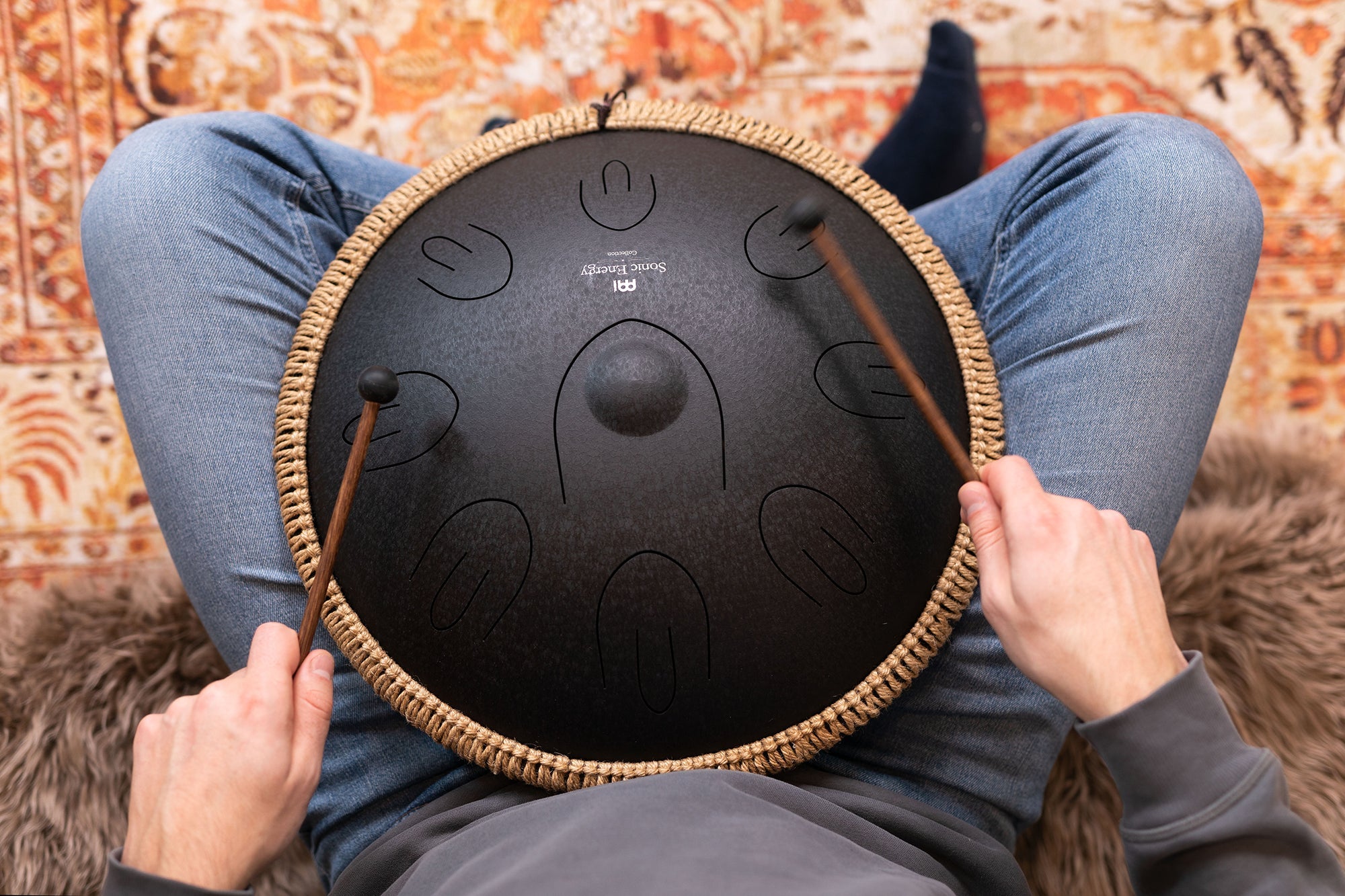 16" Octave Steel Tongue Drum, D Kurd, Black | | Wiccan Center