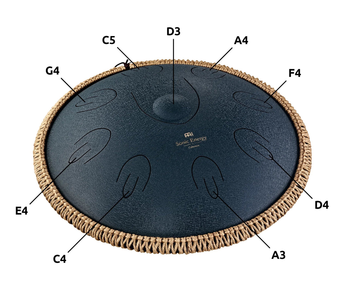 16" Octave Steel Tongue Drum, D Amara, Navy Blue | | Wiccan Center